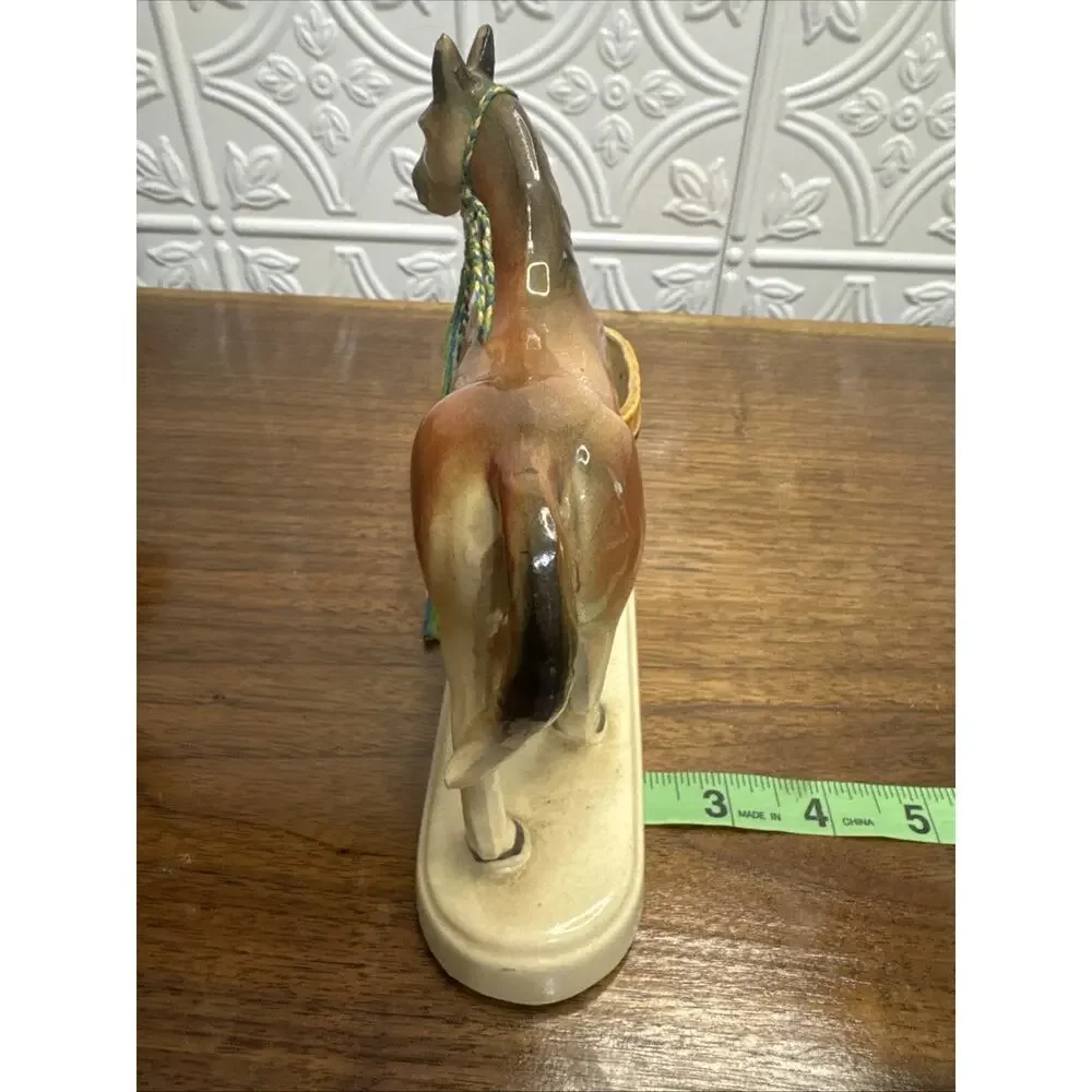 Vintage Japan Horse Planter Mare Ceramic Brown Figurine